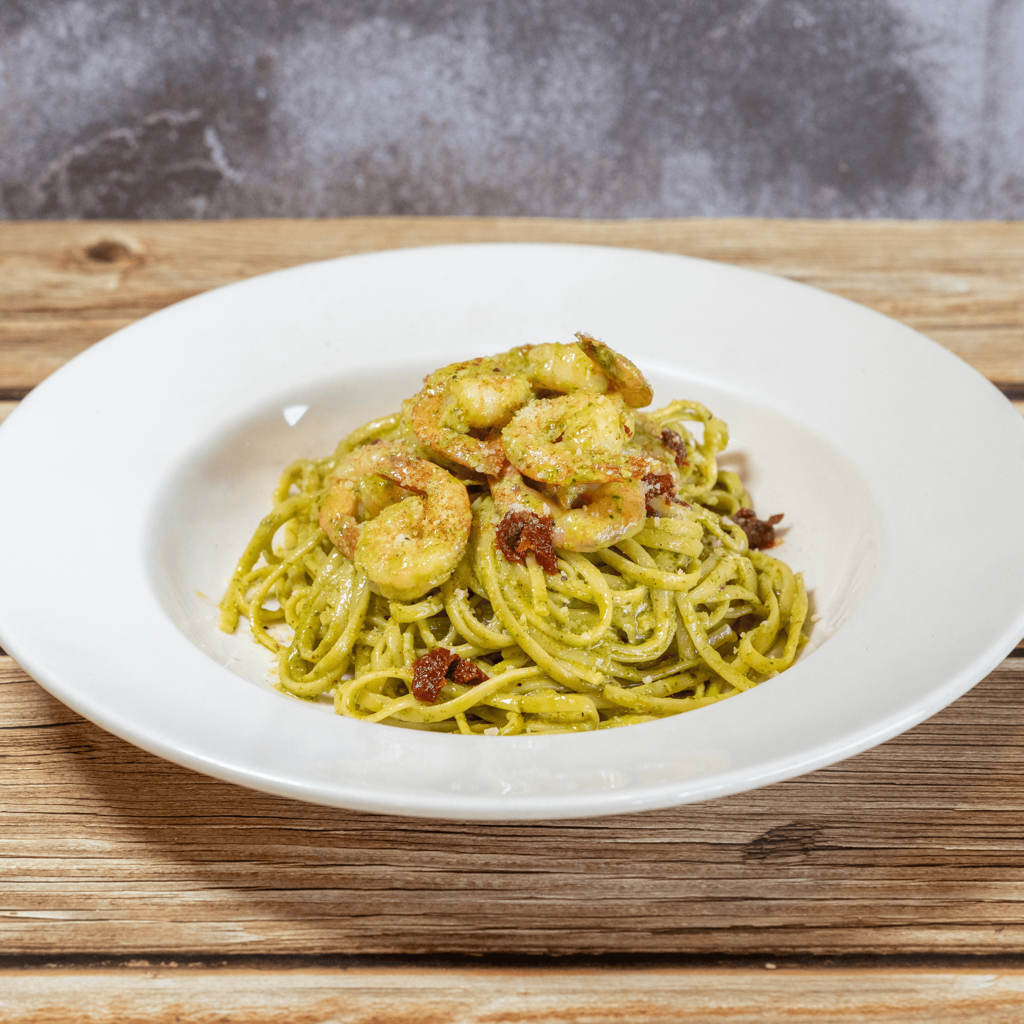 Creamy Shrimp Pesto.