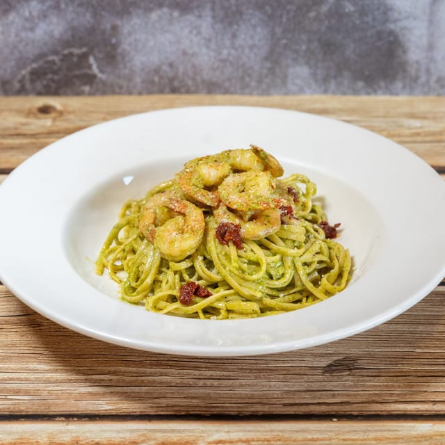 Creamy Shrimp Pesto.