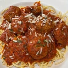 Linguini with Meatball.