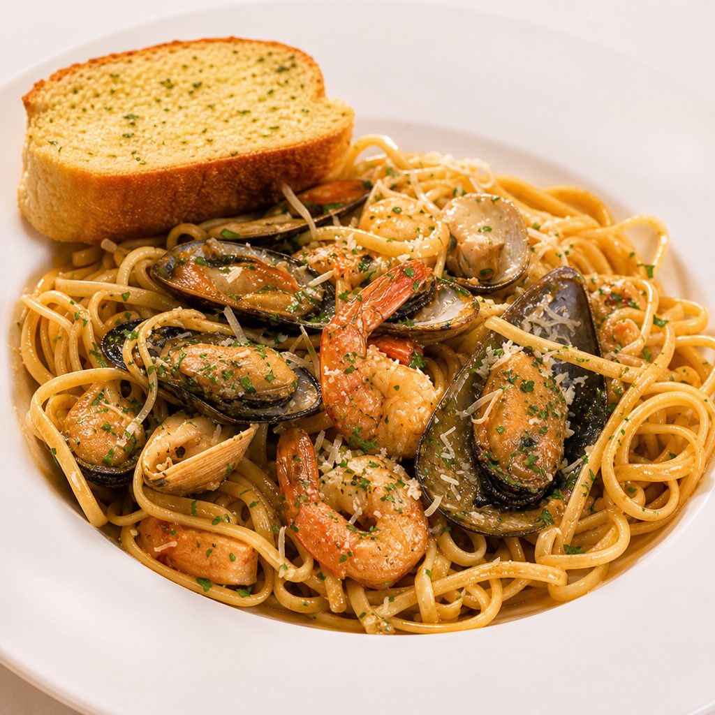 Cajun Seafood Pasta.