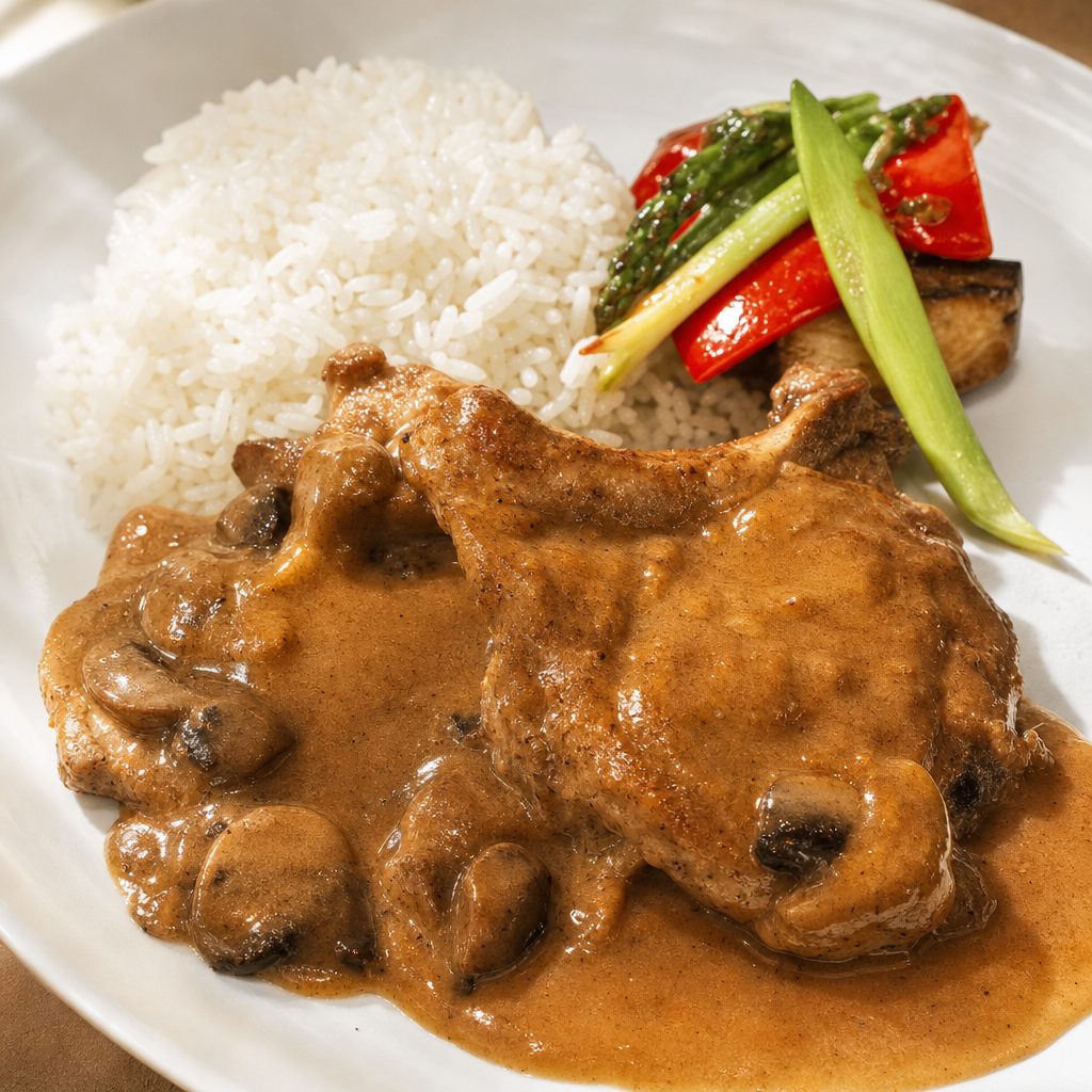 Braised Pork Chops.
