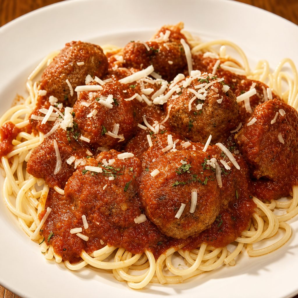 Linguini with Meatball.
