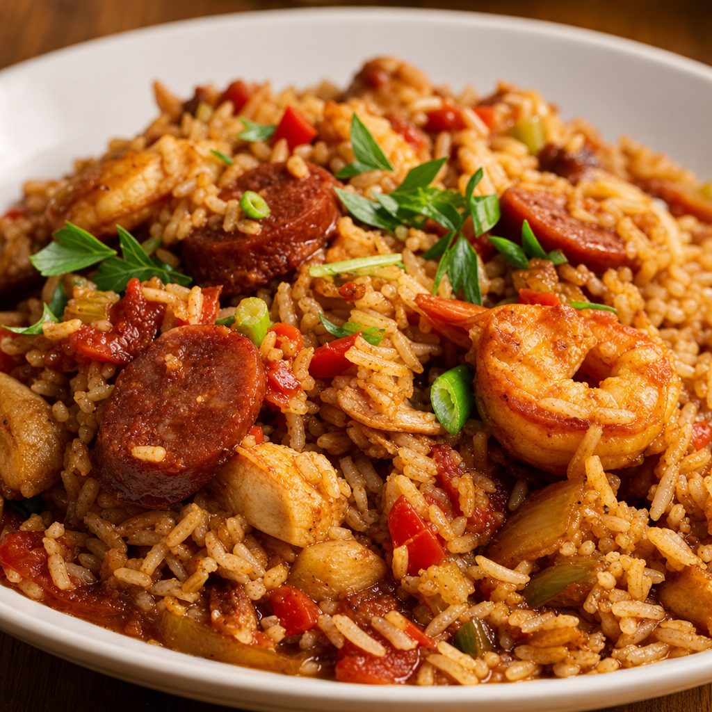 Shrimp and Chicken Jambalaya.